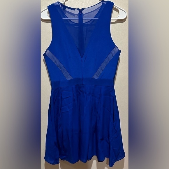 Jay Godfrey Women's Silk A-Line Dress Size 4 - Royal Blue - Picture 4 of 4